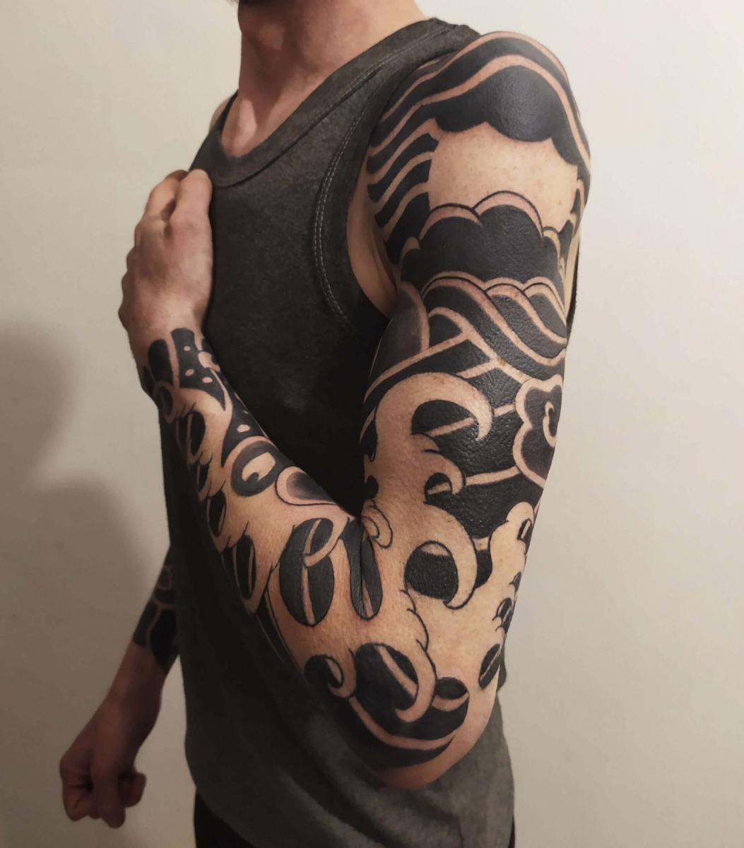 cool blackout tattoo ideas by Lupo Horiokami 2a  KickAss Things